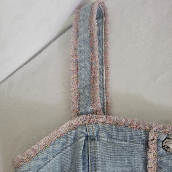 7 For All Mankind Sleeveless Denim Bustier New Top - Picture 3 of 8